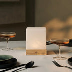 Yce Lichtbruine draadloze houten lamp