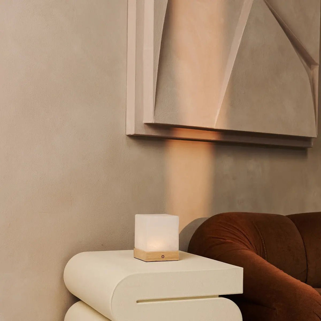 Yce Lichtbruine draadloze houten lamp