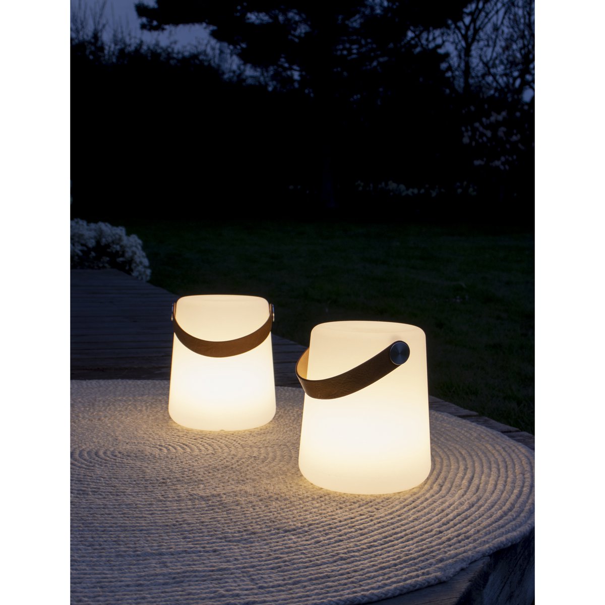 Bristol LED-lamp - Wit, PP, 17x17x21 cm, Oplaadbaar