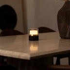 Leo Donkerbruine Oplaadbare Lamp