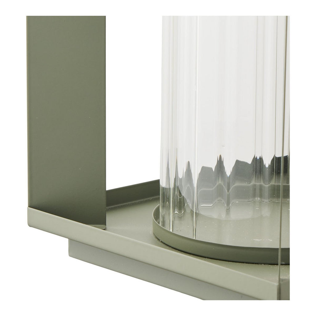 Lohals Lantaarn, glas/metaal, groen, 18x18x20,5 cm