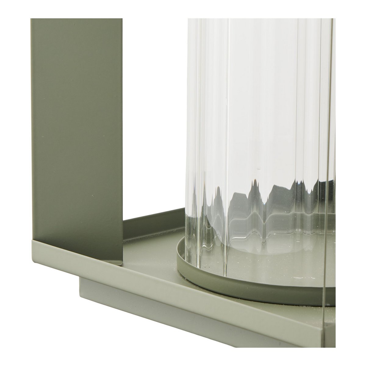 Lohals Lantaarn, glas/metaal, groen, 18x18x20,5 cm