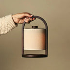River donkerbruine houten oplaadbare lamp