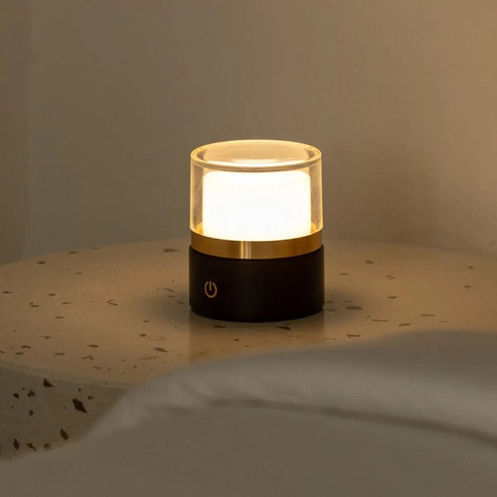 Leo Donkerbruine Oplaadbare Lamp