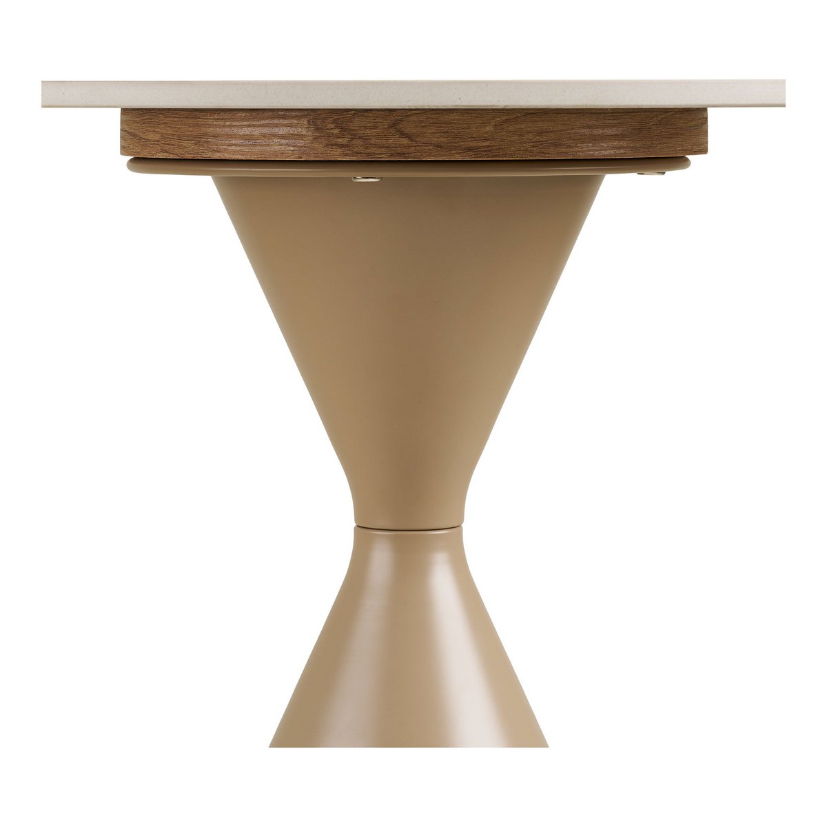 Annecy Bijzettafel, keramisch tafelblad/staal, travertijn/zand, ø50x56 cm