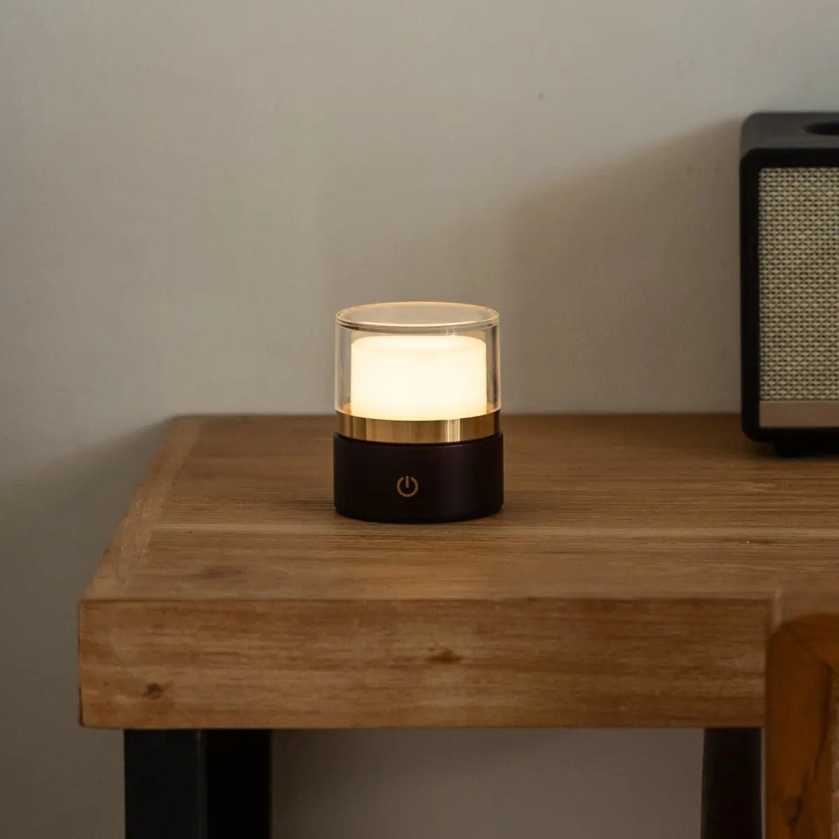 Leo Donkerbruine Oplaadbare Lamp