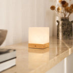 Yce Lichtbruine draadloze houten lamp