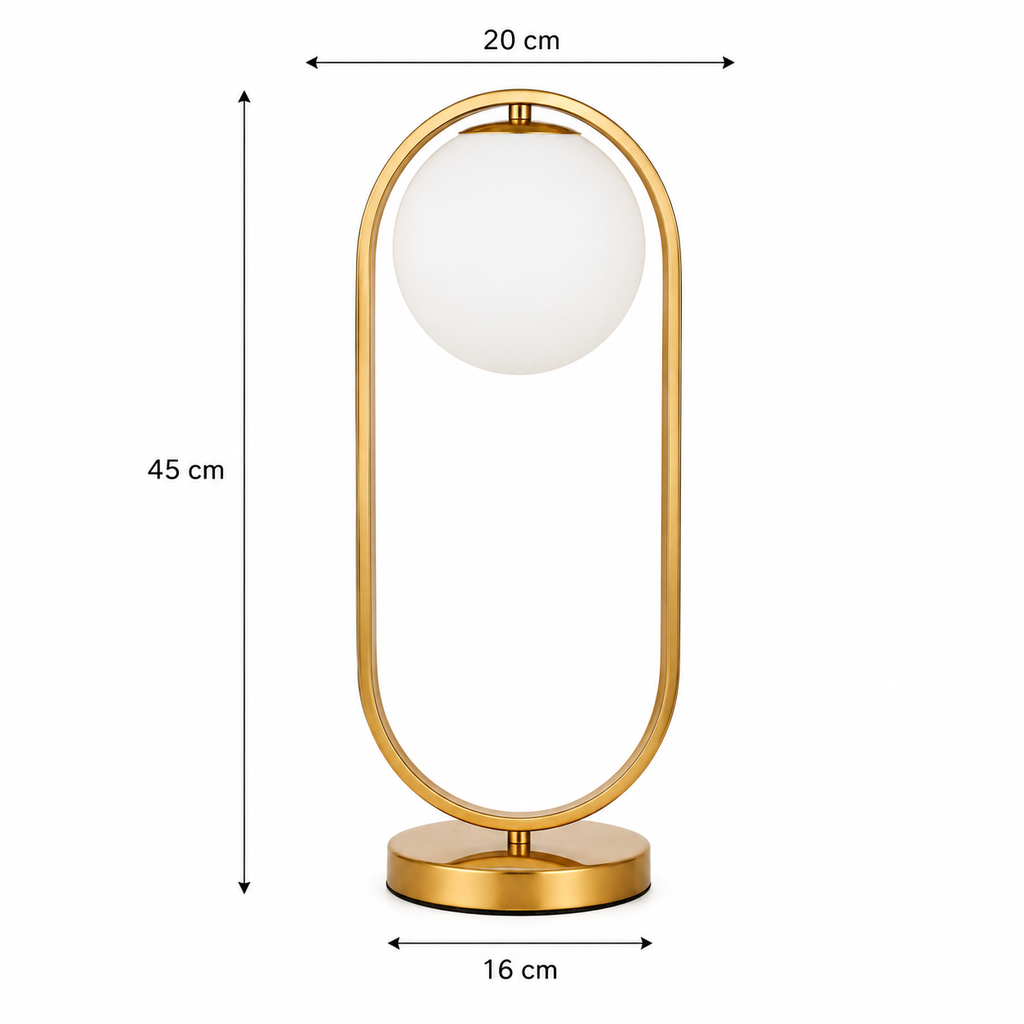 Emma Taffellamp White Gold