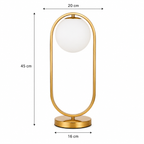 Emma Taffellamp White Gold