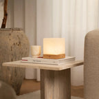 Yce Lichtbruine draadloze houten lamp