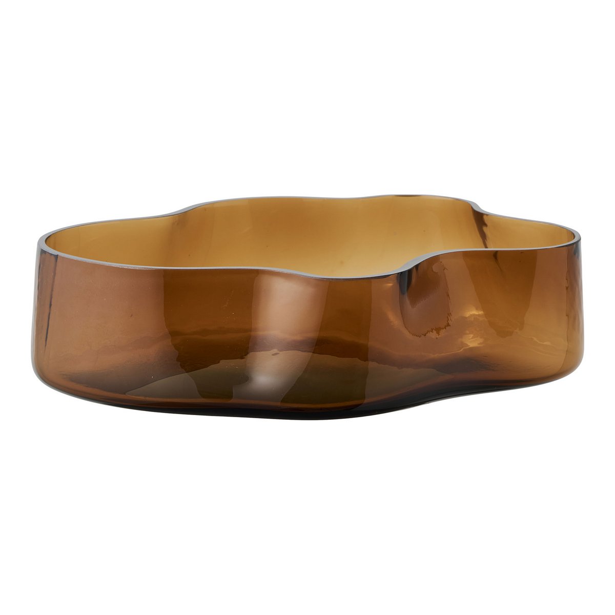 Dienblad, glas, gerookt bruin, 29,5x24x7 cm