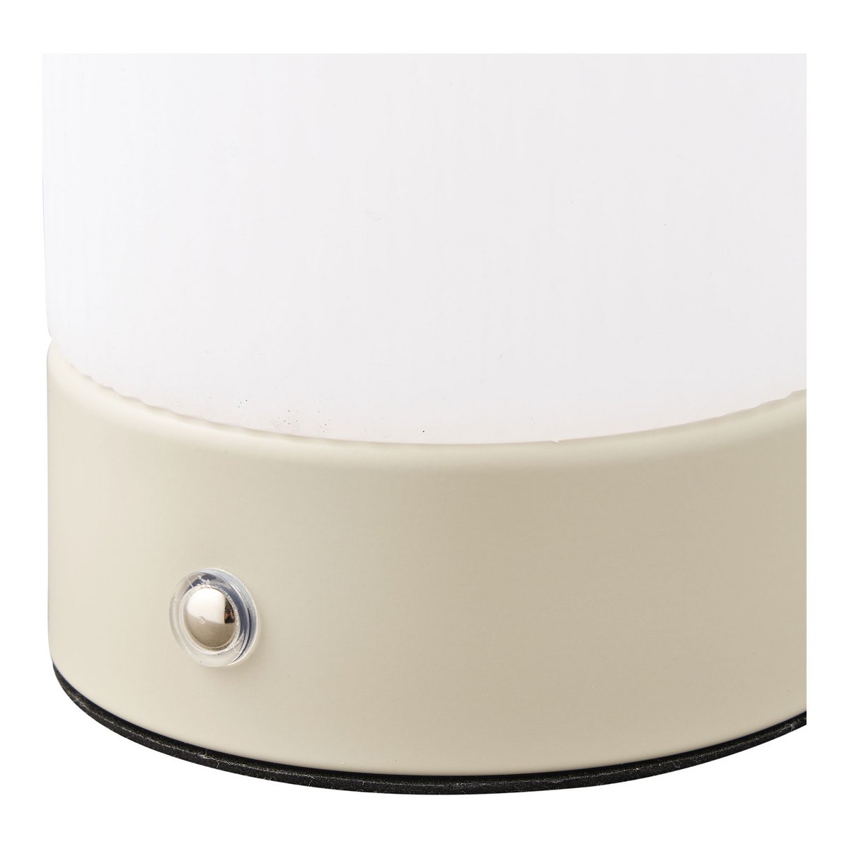 Ashford Tafellamp, metaal/PE, oplaadbaar, beige/wit