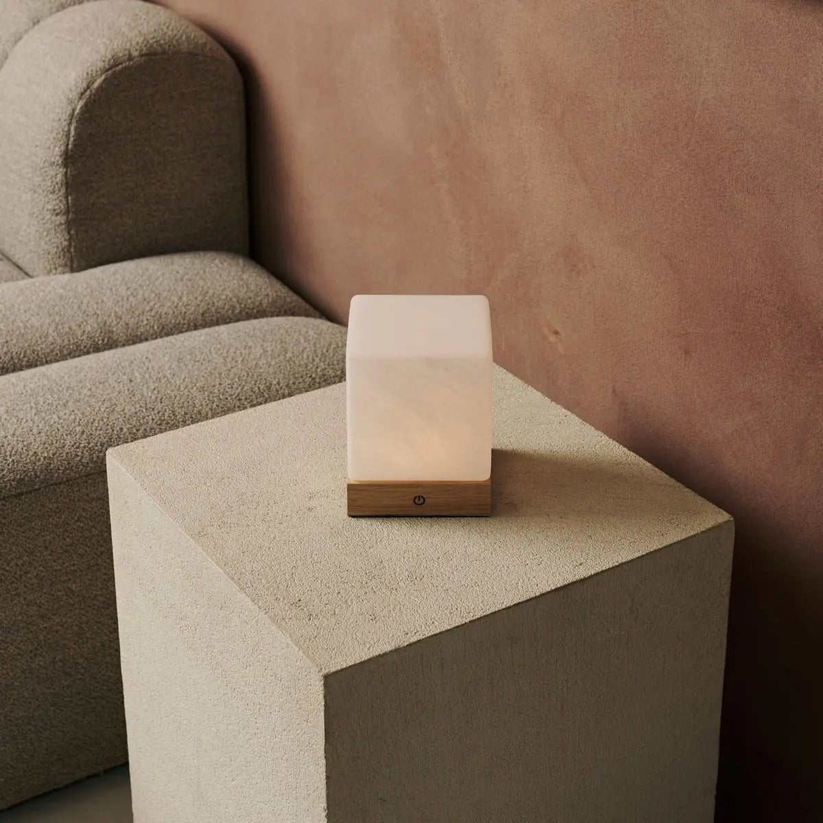 Yce Lichtbruine draadloze houten lamp